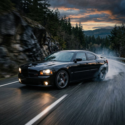 Action Shot: Dodge Charger Driving Fast