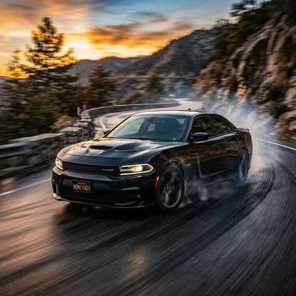 Action Shot: Dodge Charger Driving Fast