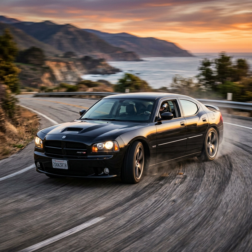 Action Shot: Dodge Charger Driving Fast