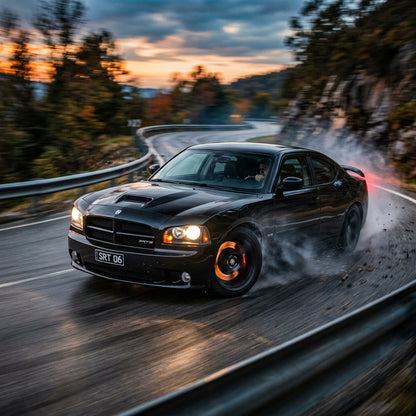 Action Shot: Dodge Charger Driving Fast