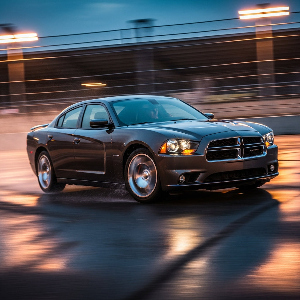 Action Shot: Dodge Charger Driving Fast
