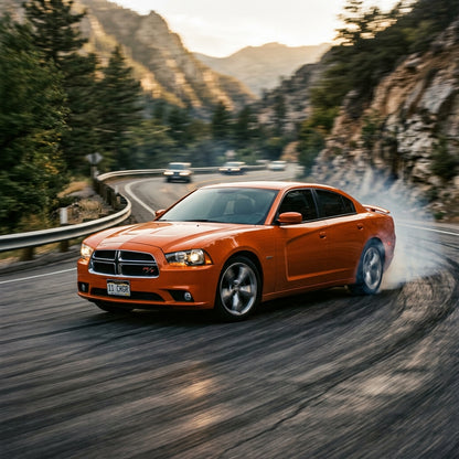 Action Shot: Dodge Charger,Durango Driving Fast