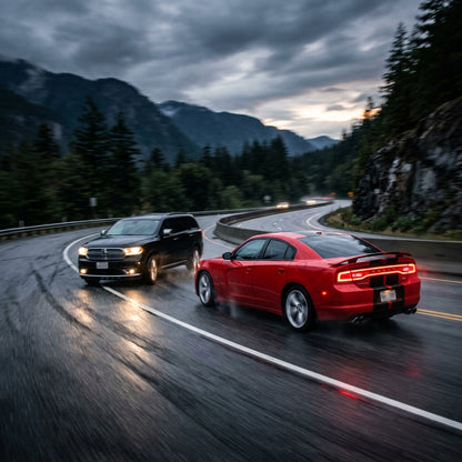 Action Shot: Dodge Charger,Durango Driving Fast