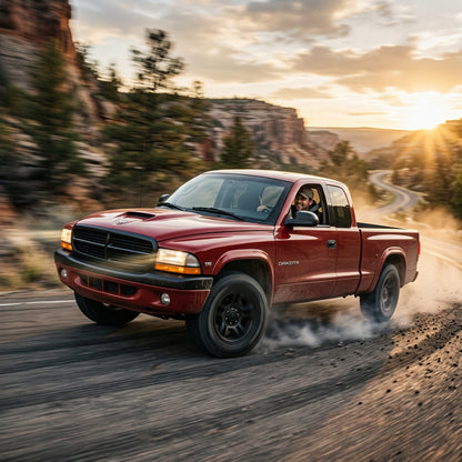 Action Shot: Dodge Dakota Driving Fast