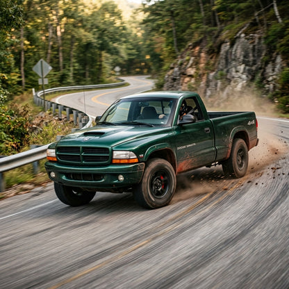 Action Shot: Dodge Dakota Driving Fast