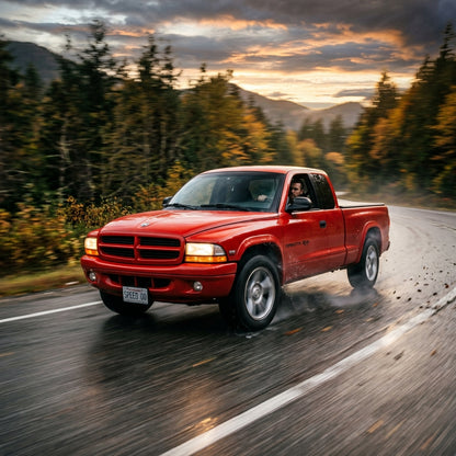 Action Shot: Dodge Dakota Driving Fast
