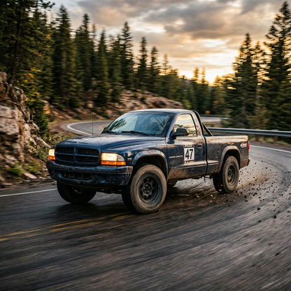 Action Shot: Dodge Dakota Driving Fast