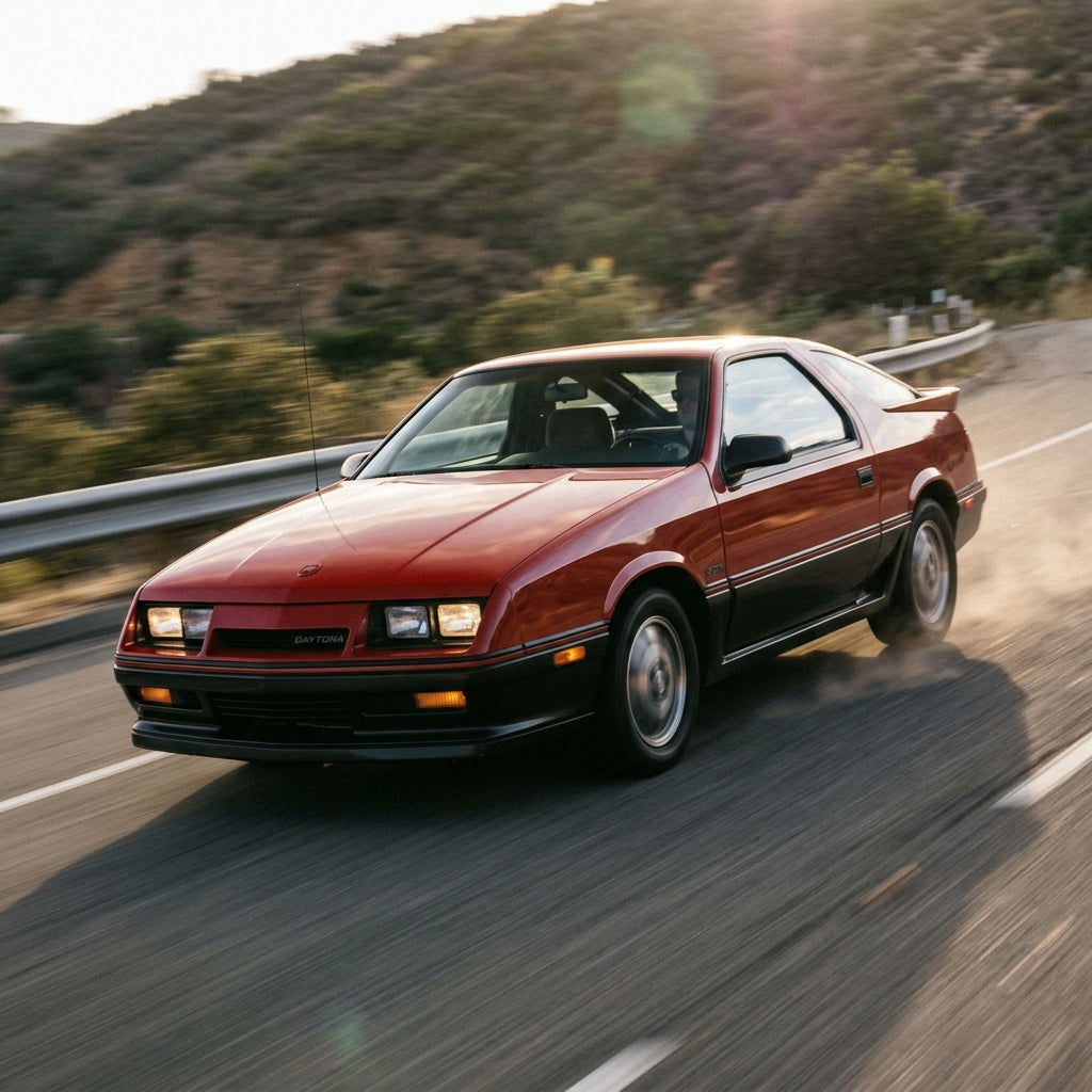 Action Shot: Dodge Daytona Driving Fast