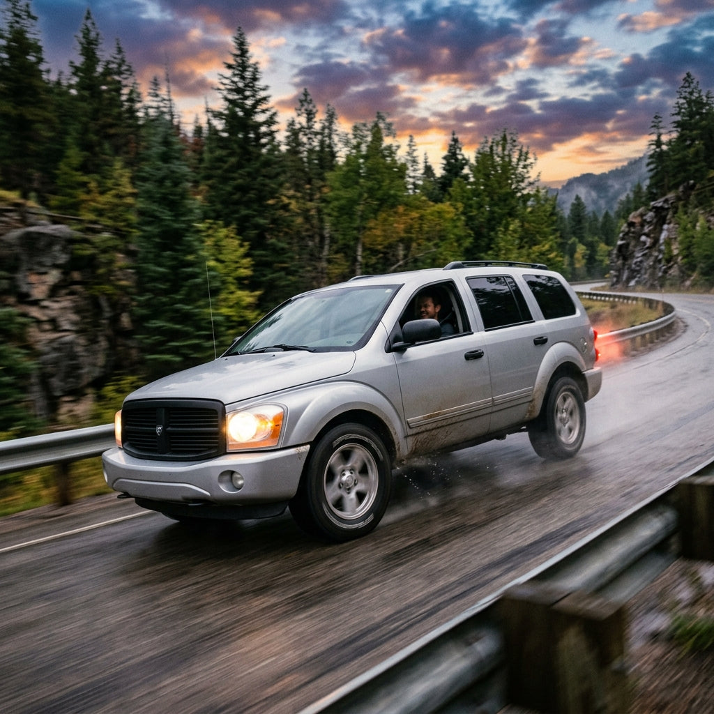 Action Shot: Dodge Durango Driving Fast