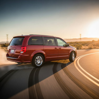 Action Shot: Dodge Grand Caravan Driving Fast