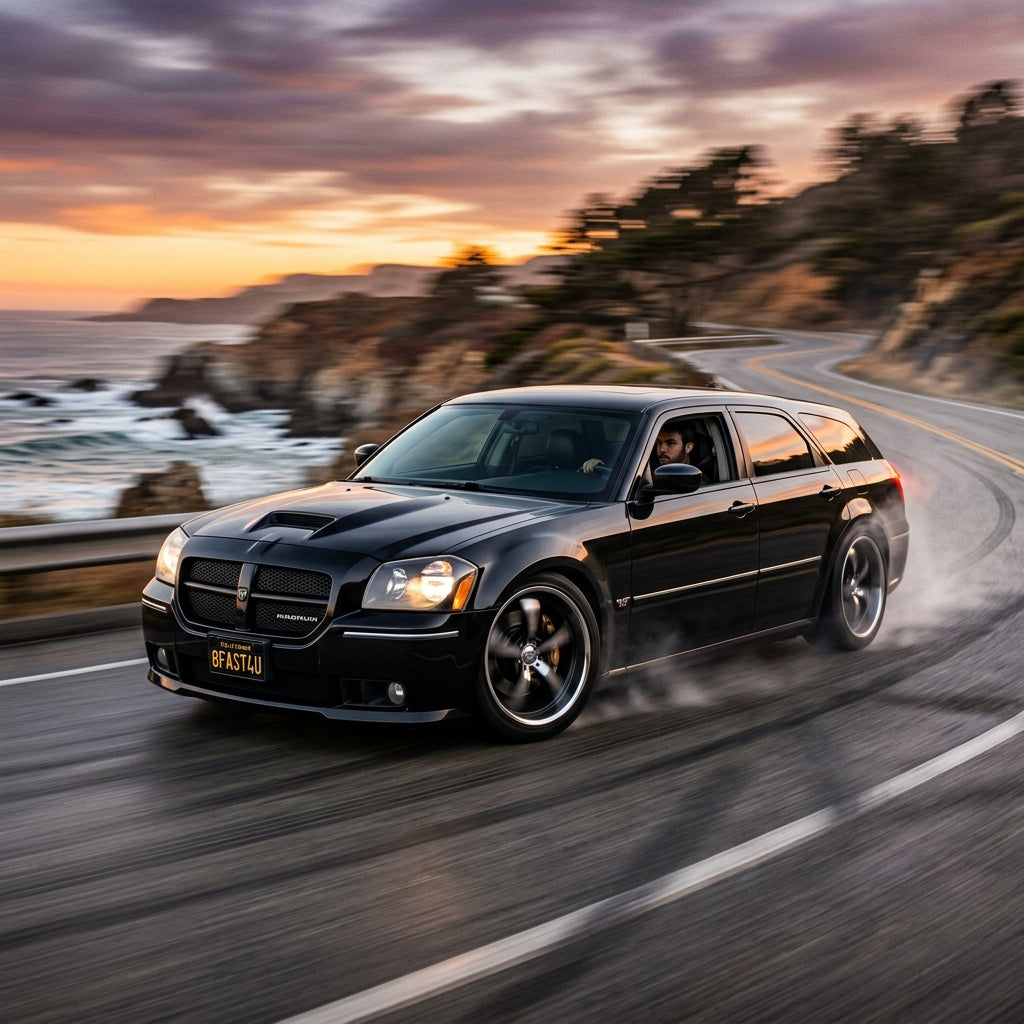 Action Shot: Dodge Magnum Driving Fast