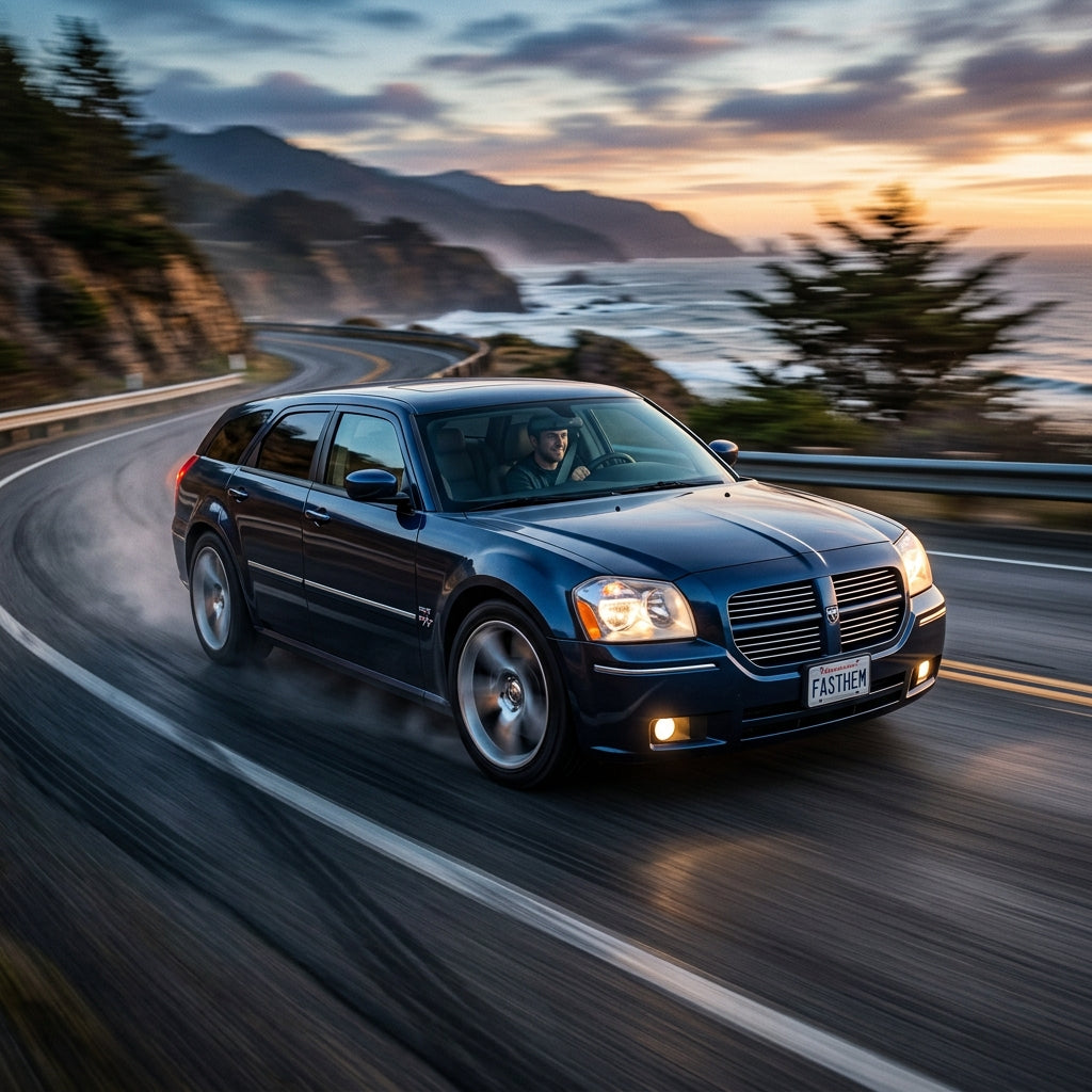 Action Shot: Dodge Magnum Driving Fast