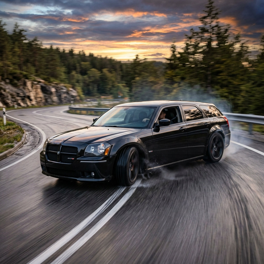 Action Shot: Dodge Magnum Driving Fast