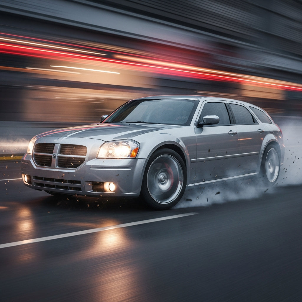 Action Shot: Dodge Magnum Driving Fast