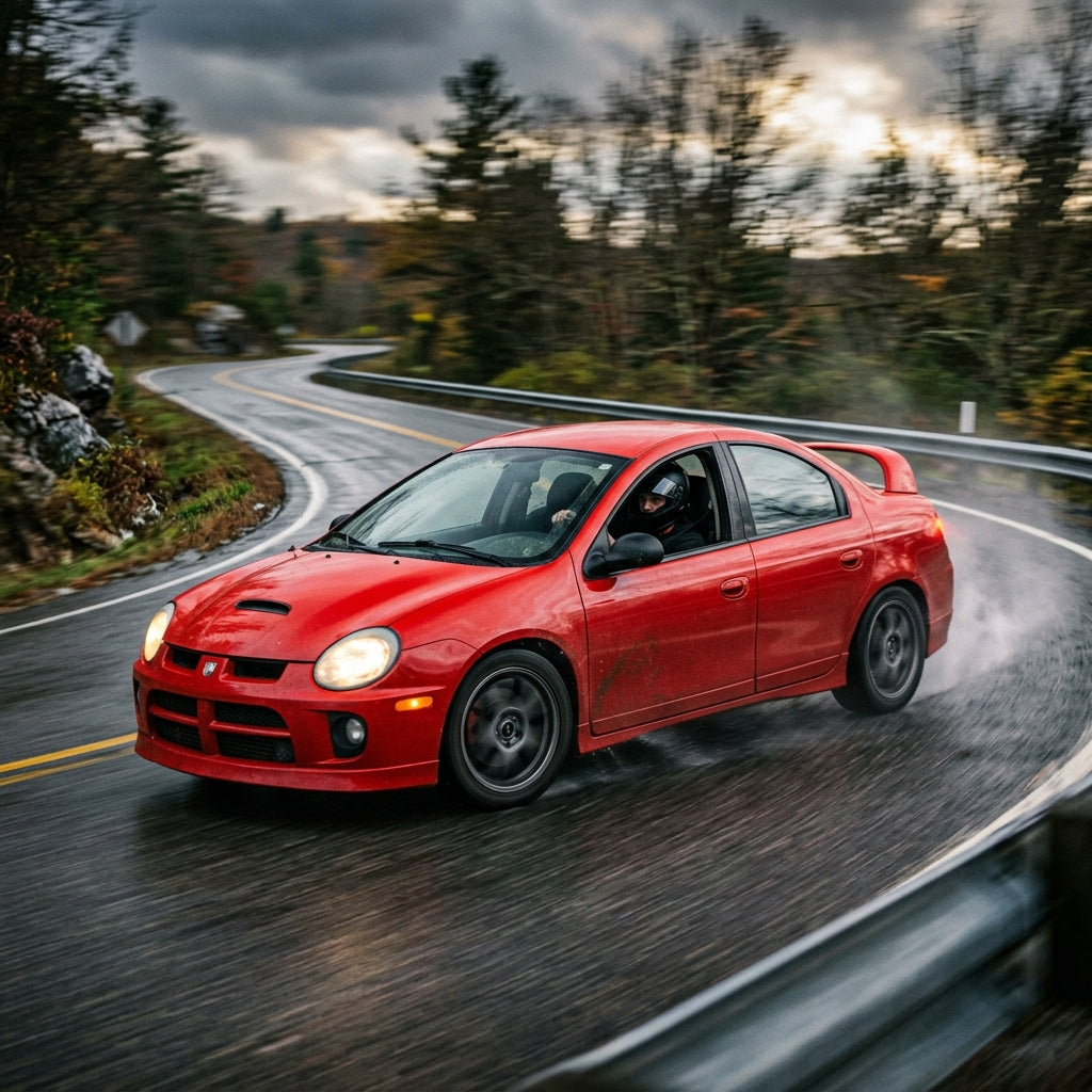 Action Shot: Dodge Neon Driving Fast