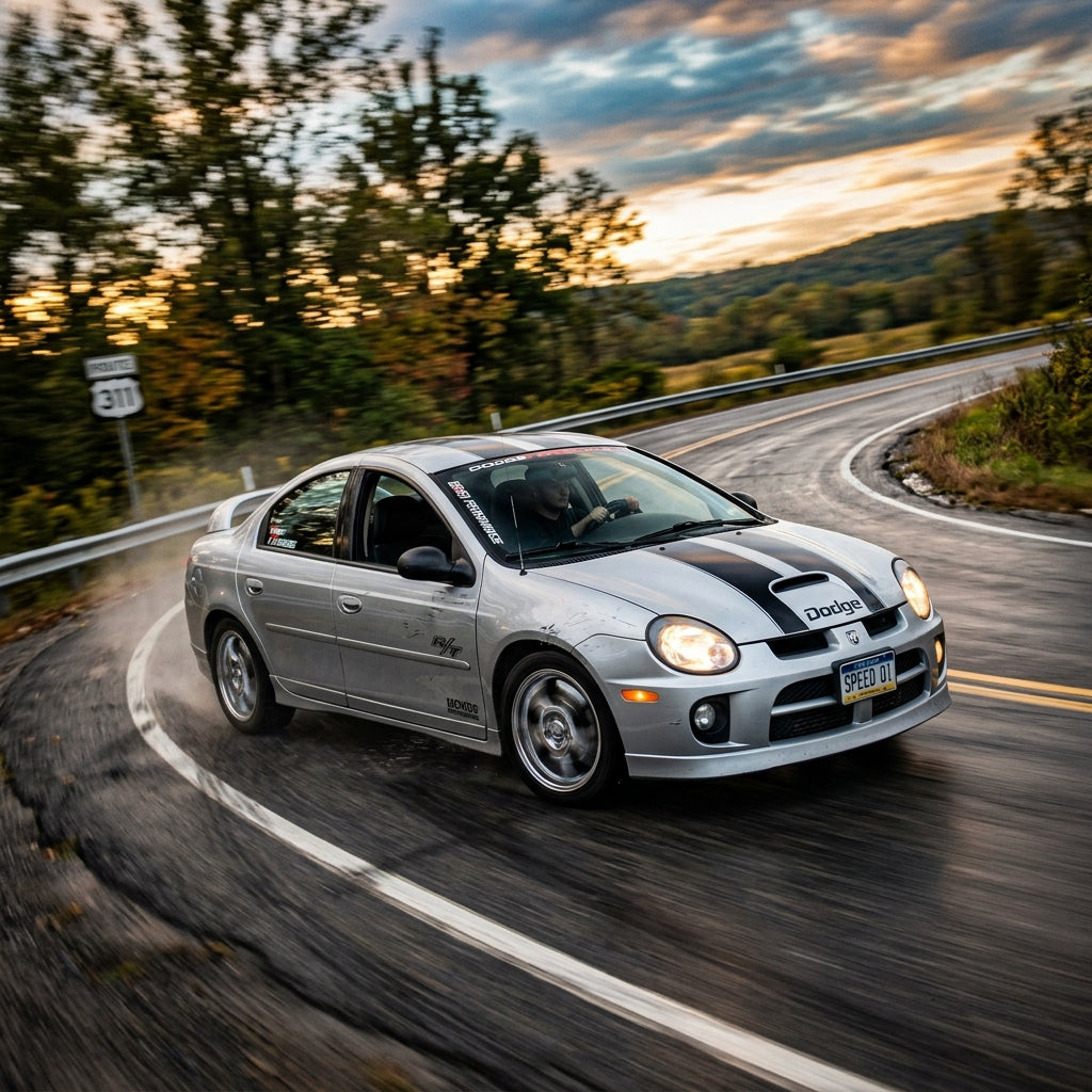 Action Shot: Dodge Neon Driving Fast