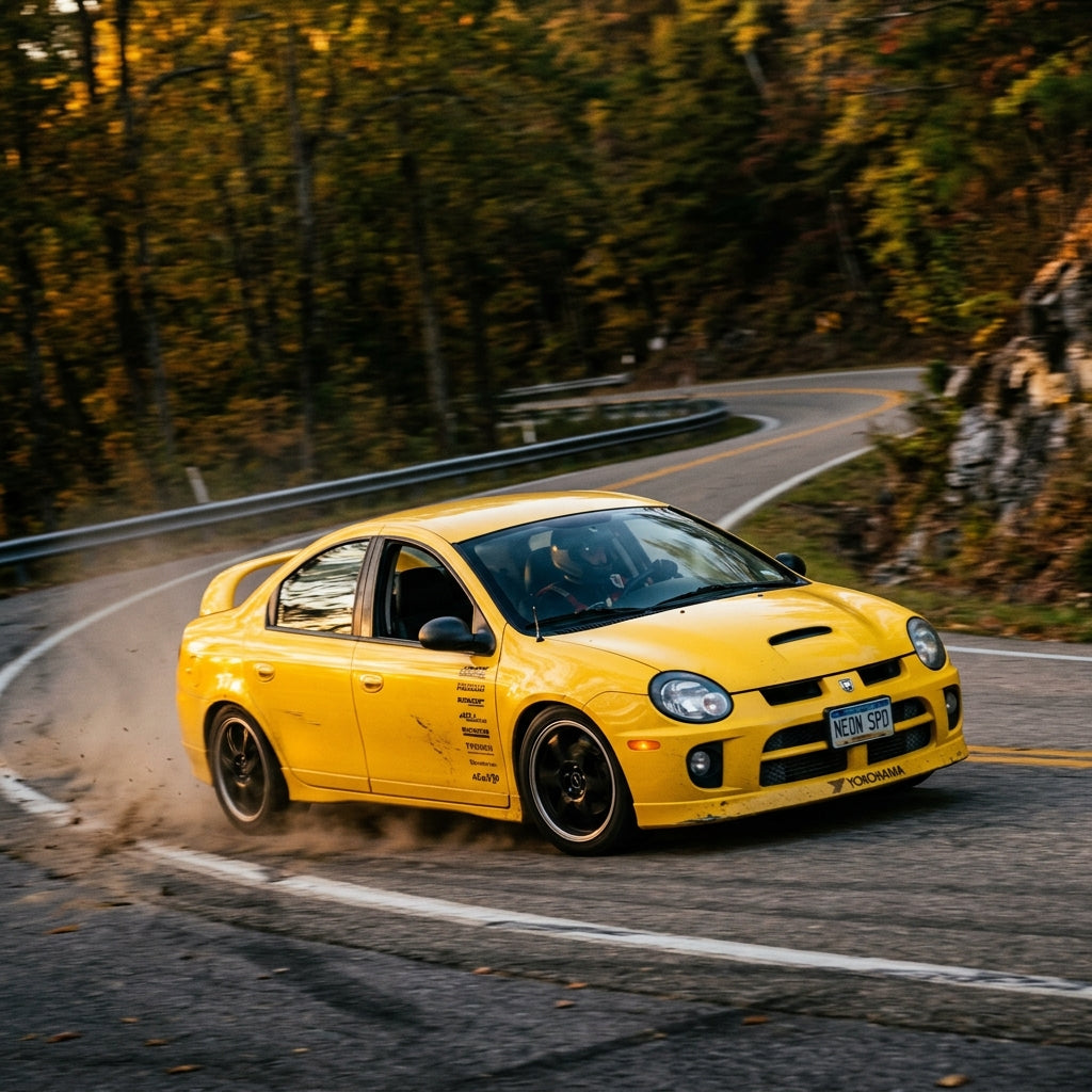 Action Shot: Dodge Neon Driving Fast