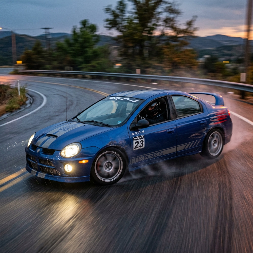 Action Shot: Dodge Neon Driving Fast