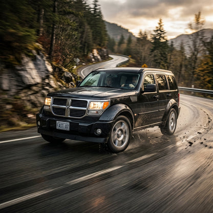 Action Shot: Dodge Nitro Driving Fast