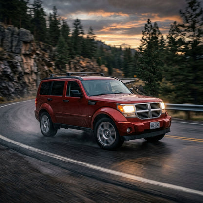 Action Shot: Dodge Nitro Driving Fast