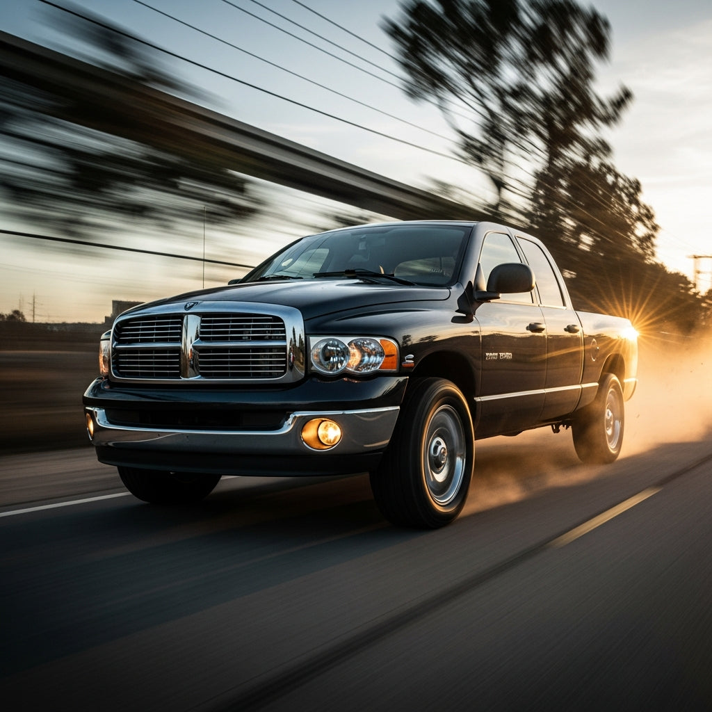 Action Shot: Dodge Ram Driving Fast