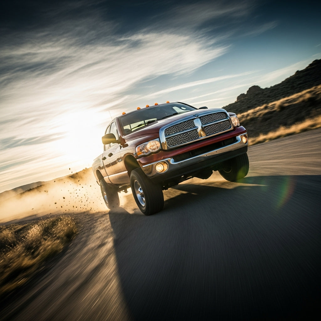 Action Shot: Dodge Ram Driving Fast