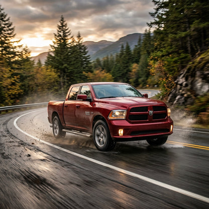 Action Shot: Dodge Ram 1500 Driving Fast