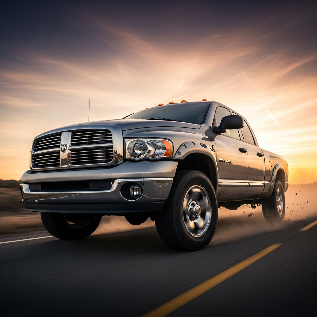 Action Shot: Dodge Ram, 1500, 2500, 3500 Driving Fast