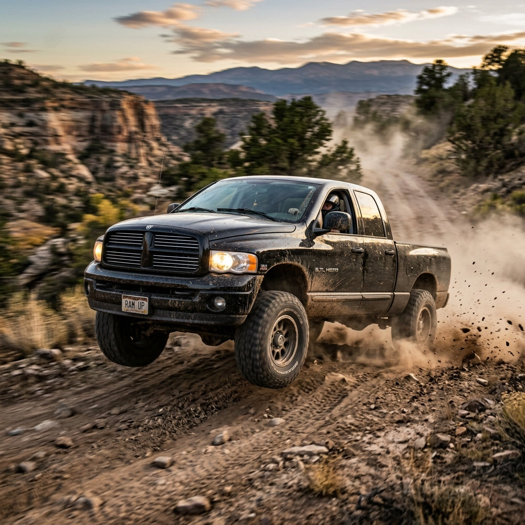 Action Shot: Dodge Ram 1500,Ram 2500,Ram 3500 Driving Fast