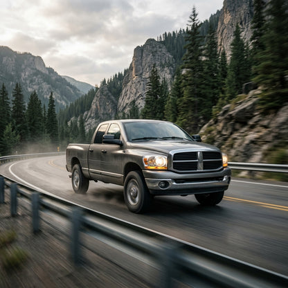 Action Shot: Dodge Ram 2500 Driving Fast