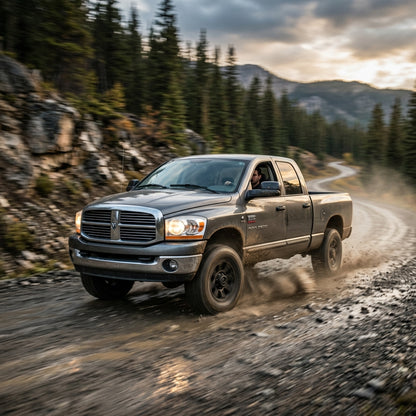 Action Shot: Dodge Ram 2500 Driving Fast