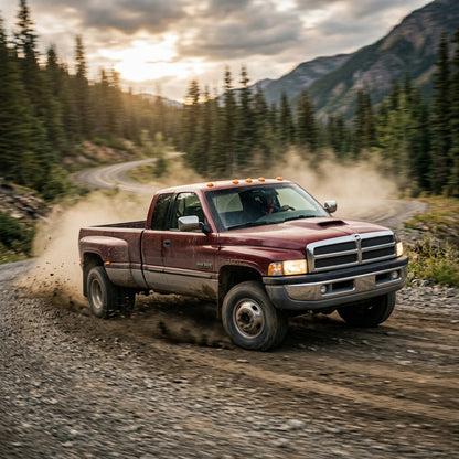 Action Shot: Dodge Ram 3500 Driving Fast