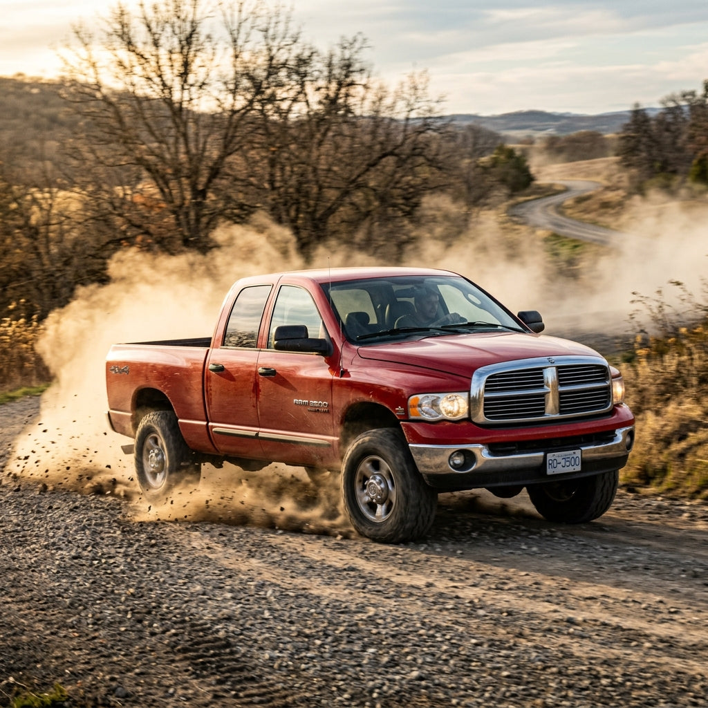 Action Shot: Dodge Ram, Ram 1500, Ram 2500, Ram 3500 Driving Fast