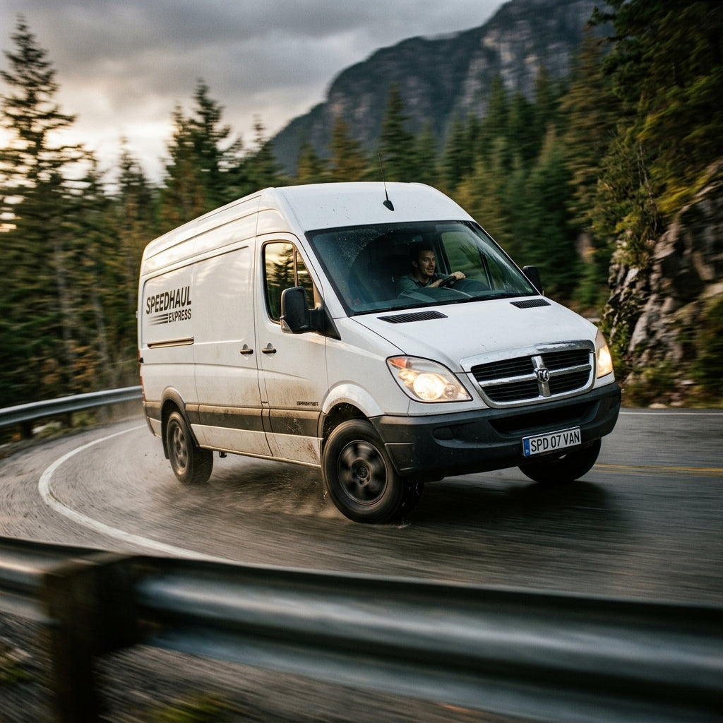Action Shot: Dodge Sprinter Driving Fast