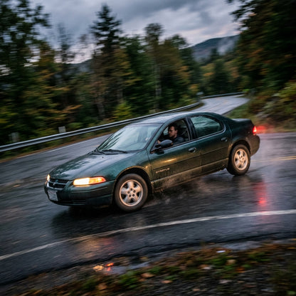 Action Shot: Dodge Stratus Driving Fast