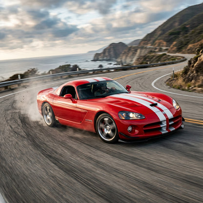 Action Shot: Dodge Viper Driving Fast