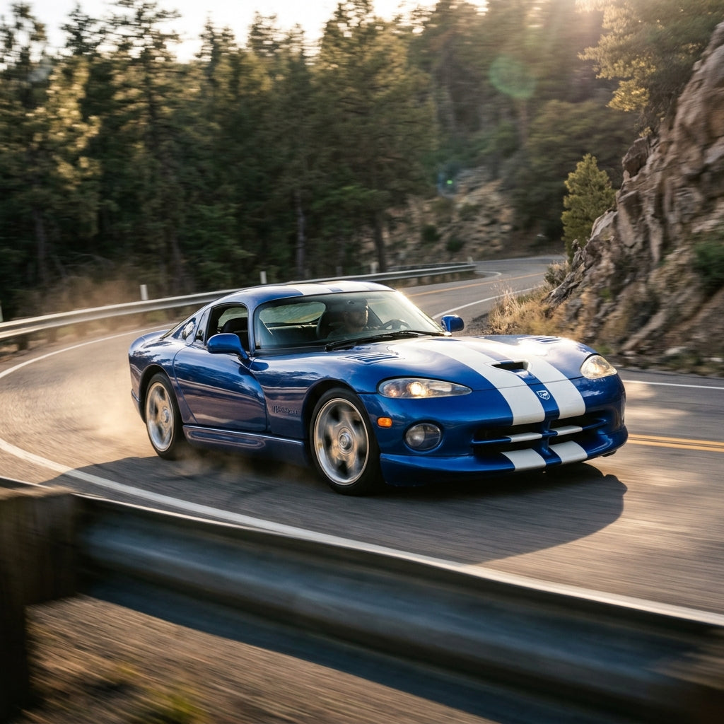 Action Shot: Dodge Viper Driving Fast