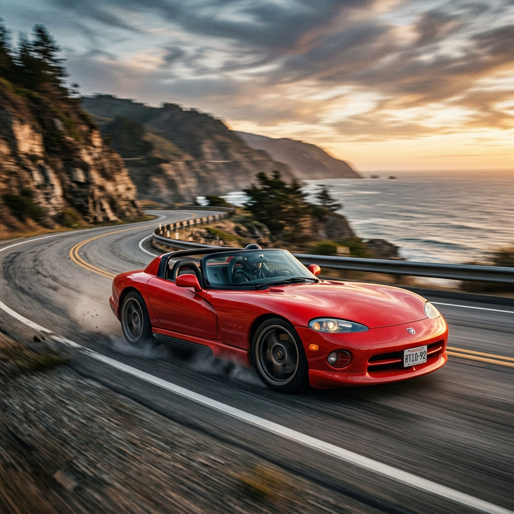 Action Shot: Dodge Viper Driving Fast
