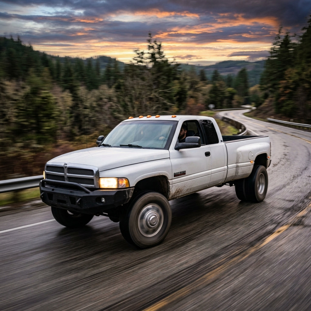 Action Shot: Dodge, Ram 2500, Ram 2500, 3500, Ram 3500, 4500, Ram 4500, 5500, Ram 5500 Driving Fast