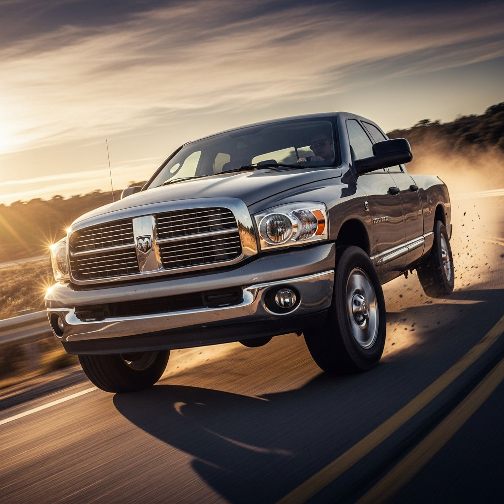 Action Shot: Dodge, Ram Ram, 1500, 2500, 3500 Driving Fast