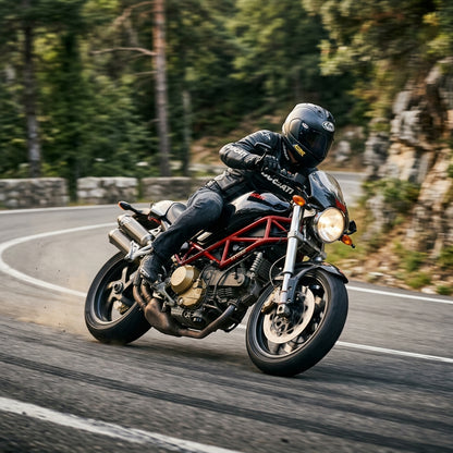 Action Shot: Ducati Monster 695 Driving Fast