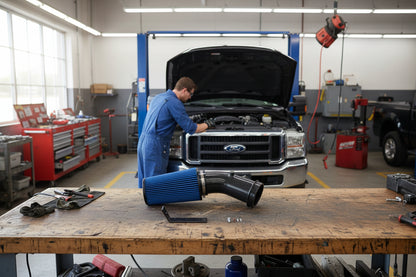 Oiled Cold Air Intake For Ford F250 (2011-2016) With Powerstroke Diesel 6.7L Engine Blue Default Title
