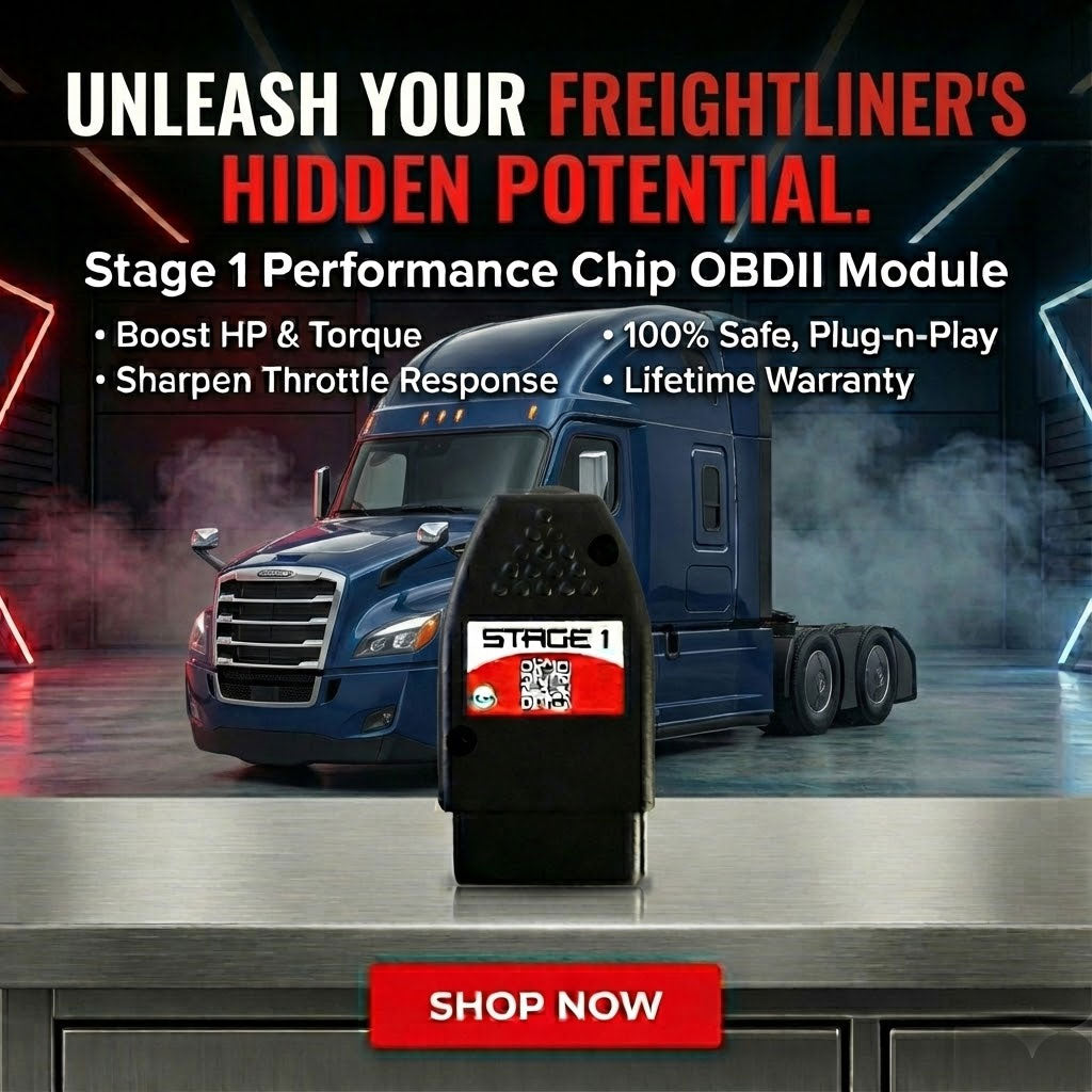 Stage 1 Performance Chip for Freightliner - Boost HP & Torque | OBD2 Plug & Play Module