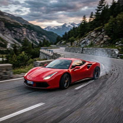 Action Shot: Ferrari 488,F8,Roma Driving Fast