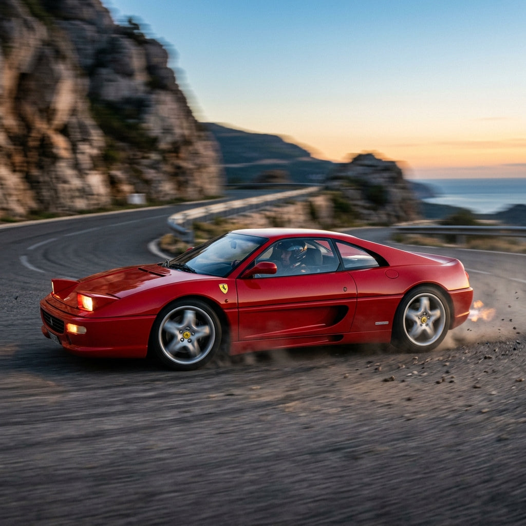 Action Shot: Ferrari F355 Driving Fast