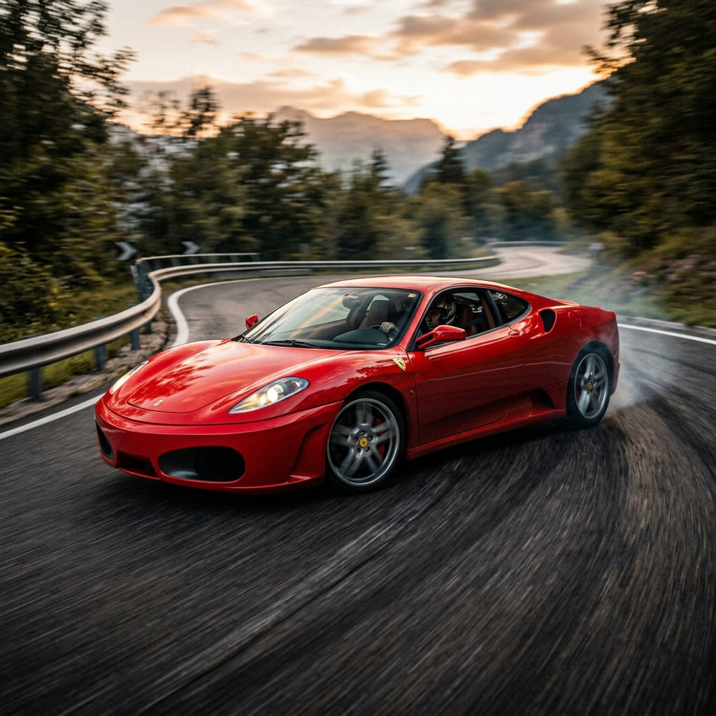 Action Shot: Ferrari F430 Driving Fast