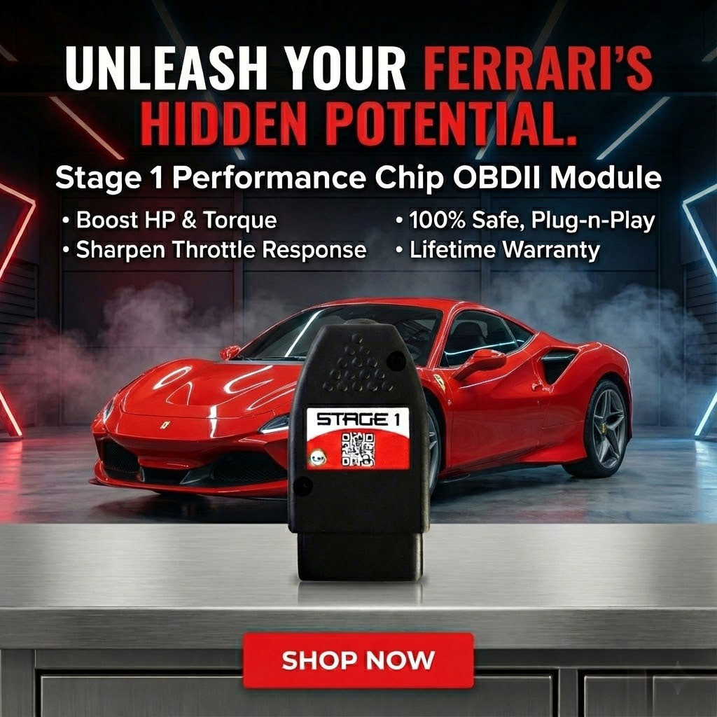 Stage 1 Performance Chip for Ferrari - Boost HP & Torque | OBD2 Plug & Play Module