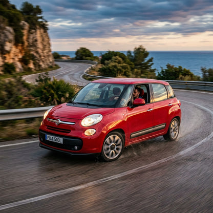 Action Shot: Fiat 500L Driving Fast