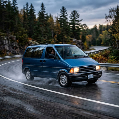 Action Shot: Ford Aerostar Driving Fast