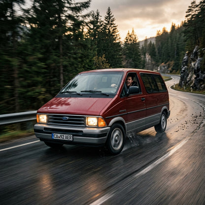 Action Shot: Ford Aerostar Driving Fast